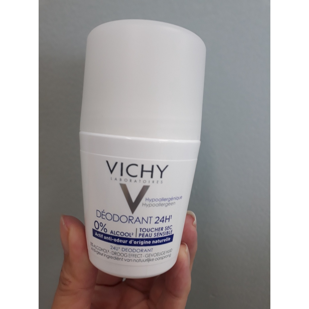 Lăn nách VICHY Deodorant Anti-Transpirant 24h 50ml Nắp trắng