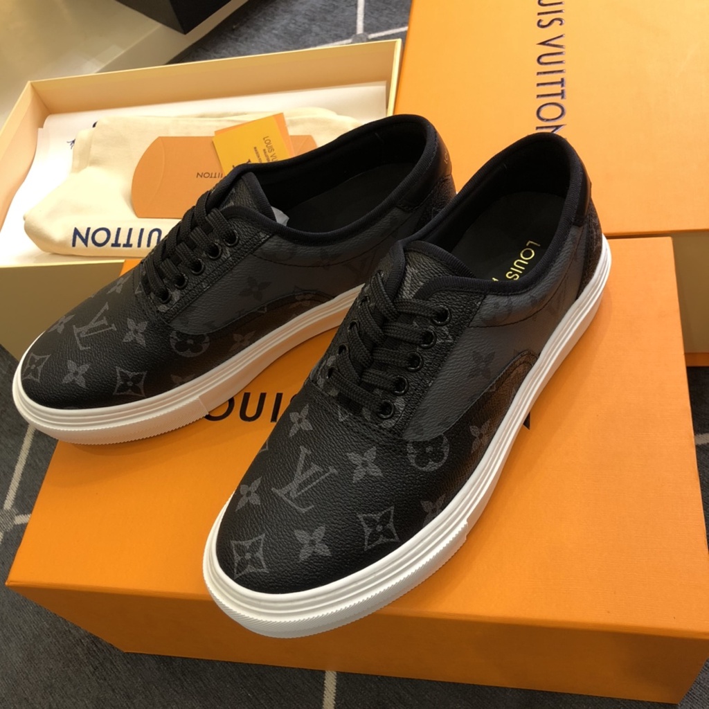 Giày lười da thật cao cấp Louis Vuitton LV mang phong cách thể thao và trẻ trung