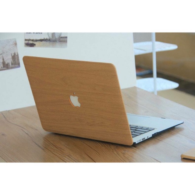 Ốp Macbook vân gỗ cao cấp chống trầy xước va đập