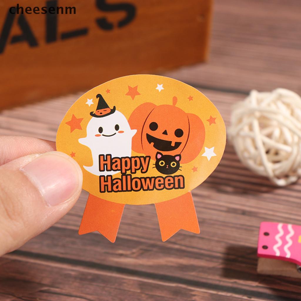 Set 60 Nhãn Dán Trang Trí Gói Bánh Kem Chủ Đề Halloween