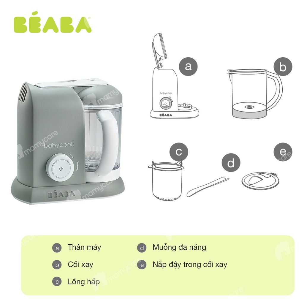 Máy hấp xay đa năng 4in1 Babycook Beába chế biến đồ ăn dặm cho bé - MAMYCARE