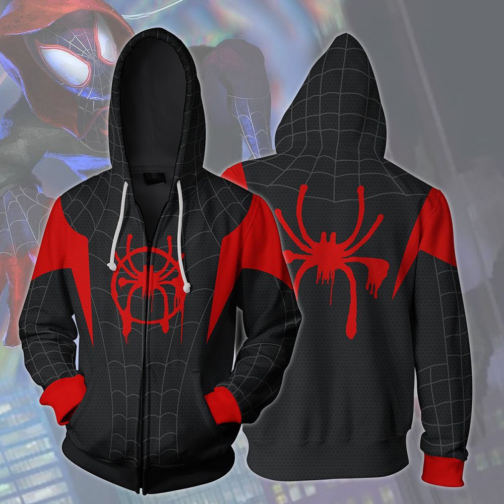 Áo hoodie khóa kéo hóa trang Người Nhện mới Spiderman Venom