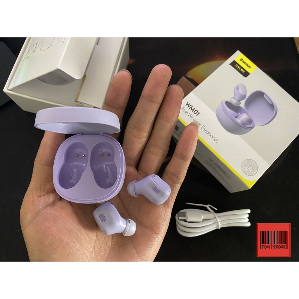 Tai nghe không dây bluetooth TWS Baseus Encok True Wireless Earphones WM01 Plus