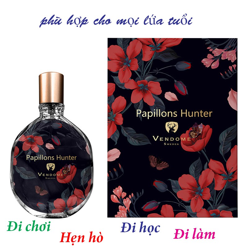 Nước hoa nữ VENDOME PAPILLONS HUNTER 75ml Thương hiệu Pháp 2020 Bản Nồng Độ Lưu hương siêu lâu 12h HÀNG CAO CẤP
