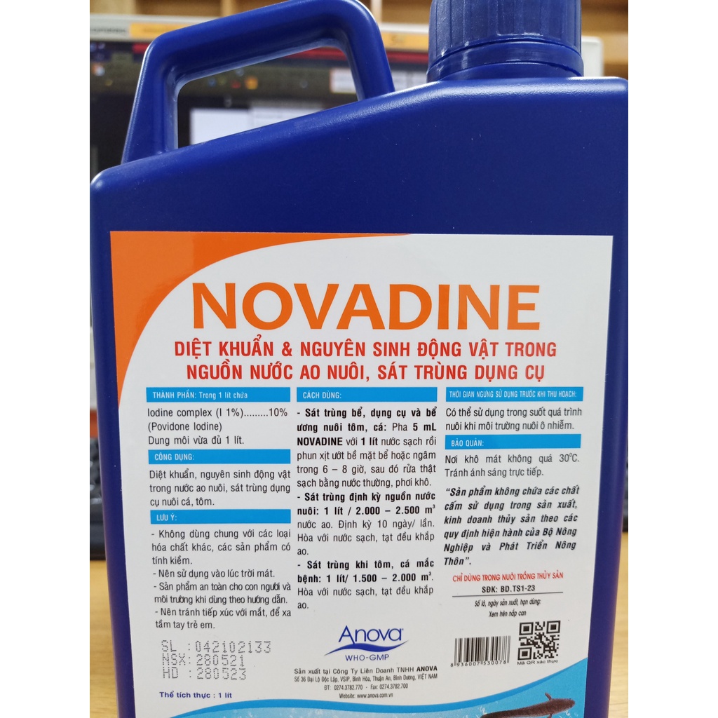 Thuốc Sát Trùng Cho Tôm Cá Anova NovaDine - Iodine