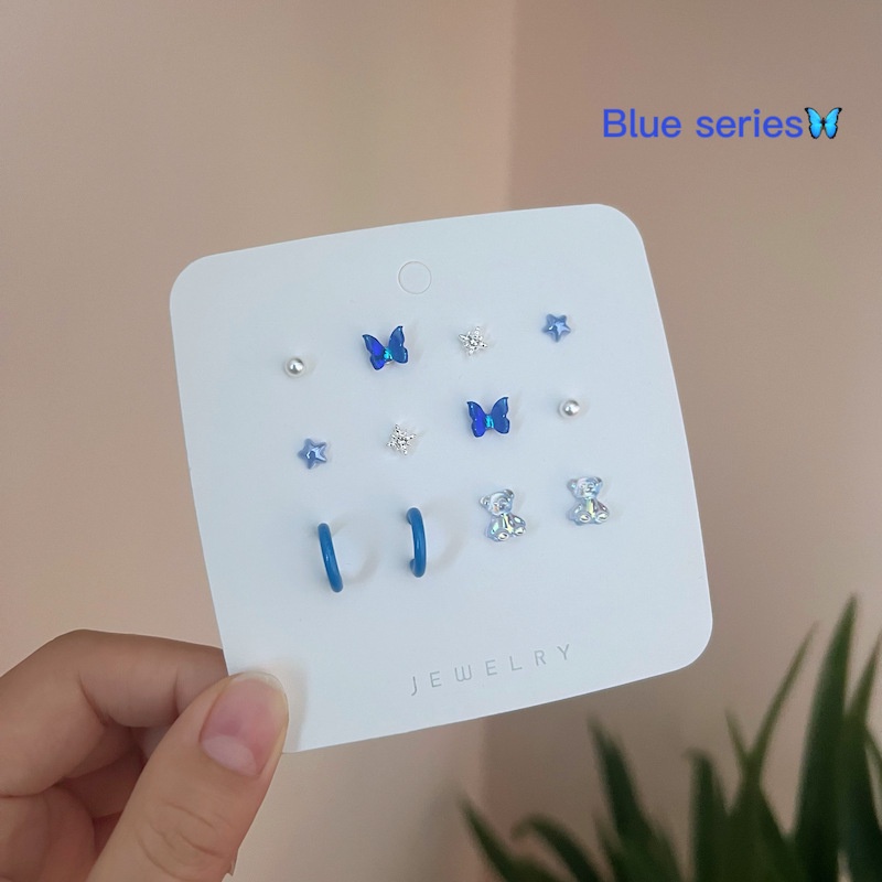 Bộ 6 Đôi Khuyên Tai Nữ Trang Tạo Hình Độc Đáo
