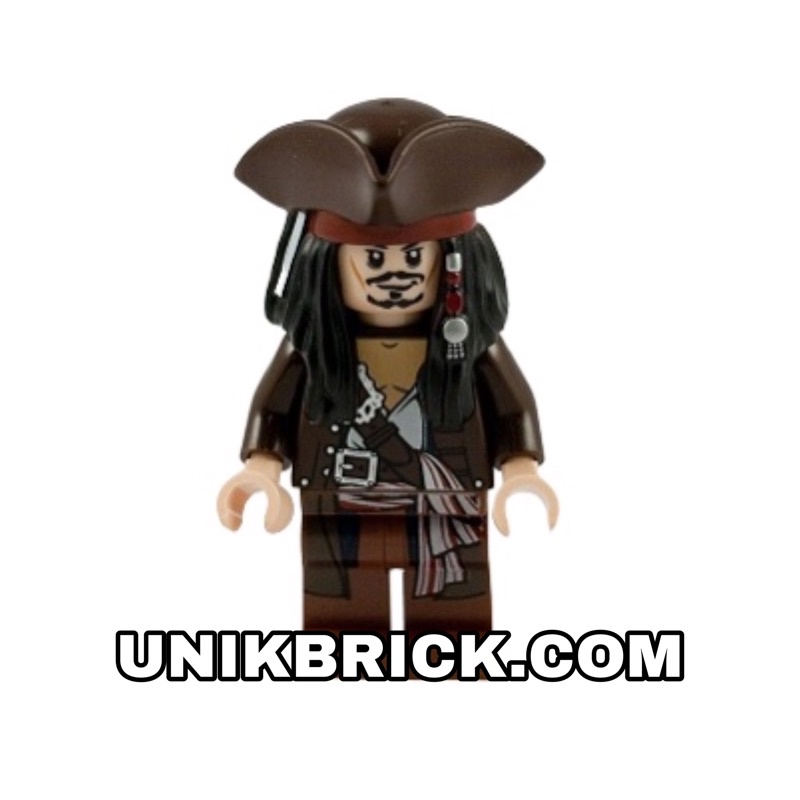 Lego UNIK BRICK Nhân vật Jack Sparrow nón thuyền trưởng trong Cướp biển vùng Carbbean chính hãng (như hình)