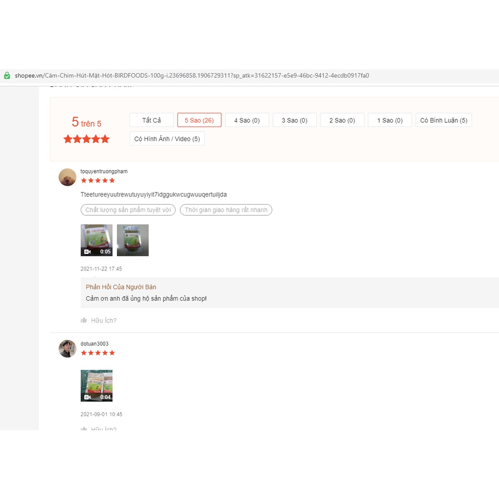 Cám Hút Mật Cường Phạm số 2 - Cám Hót