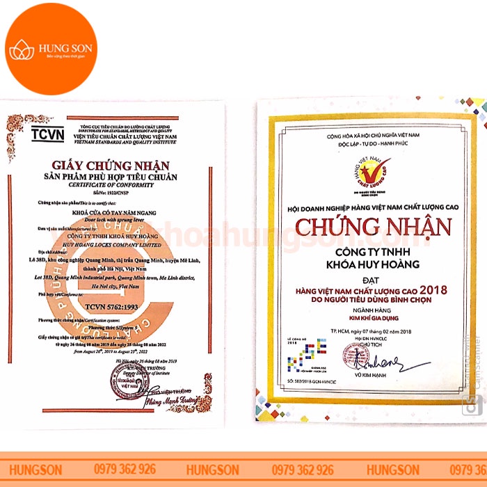 CHỐT CỬA GỖ HỢP KIM HUY HOÀNG ZI VÀNG
