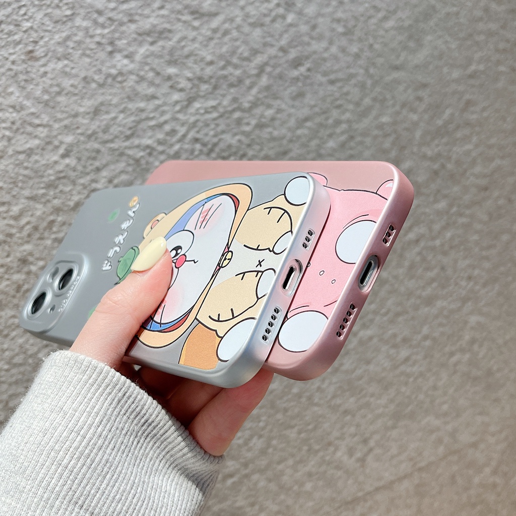 Ốp Điện Thoại Mạ Điện Chống Sốc Hình Doraemon Dễ Thương Cho Iphone