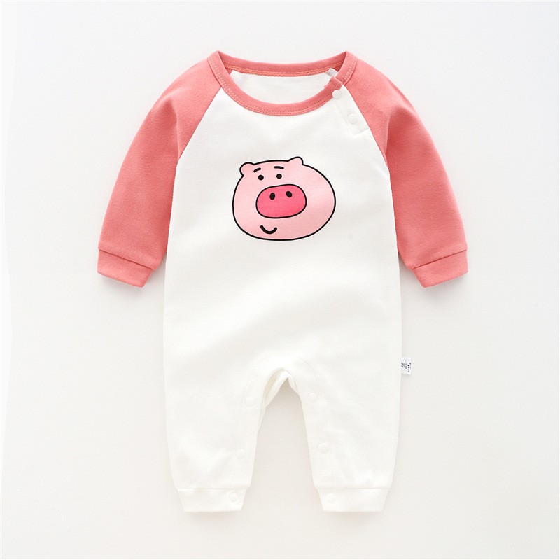 Body liền thân cotton tay dài in hình xinh xắn dễ thương dành cho bé