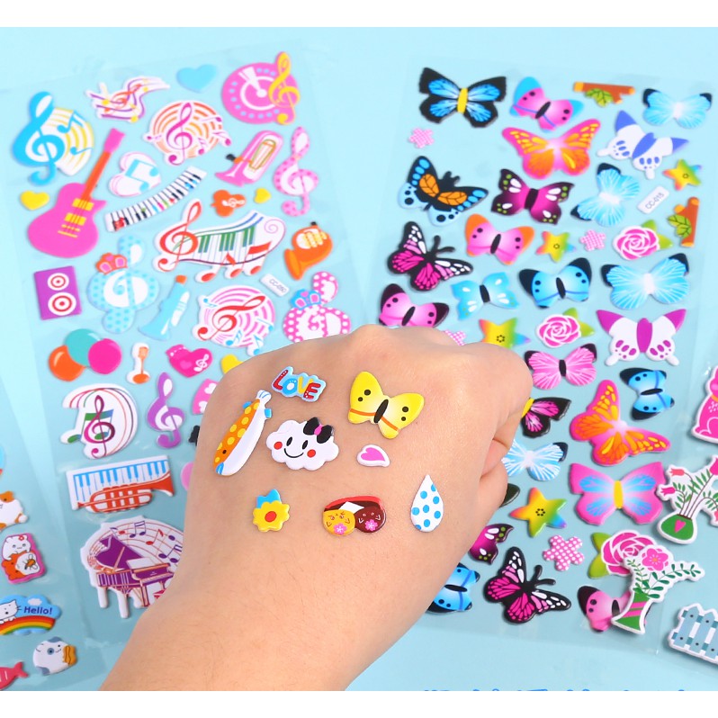 Sticker hình nhãn dán nổi 3D nhiều chủ đề đa dạng được chọn lựa cho bé phần 4