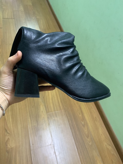 Freeship_Bốt đùi dưới gối da lì nhăn nhúm gót vuông mũi vuông tròn cao cấp 5 phân | BigBuy360 - bigbuy360.vn