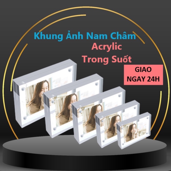 Khung Ảnh Để Bàn Nam Châm PaceLINE Bằng Nhựa Acrylic Trong Suốt