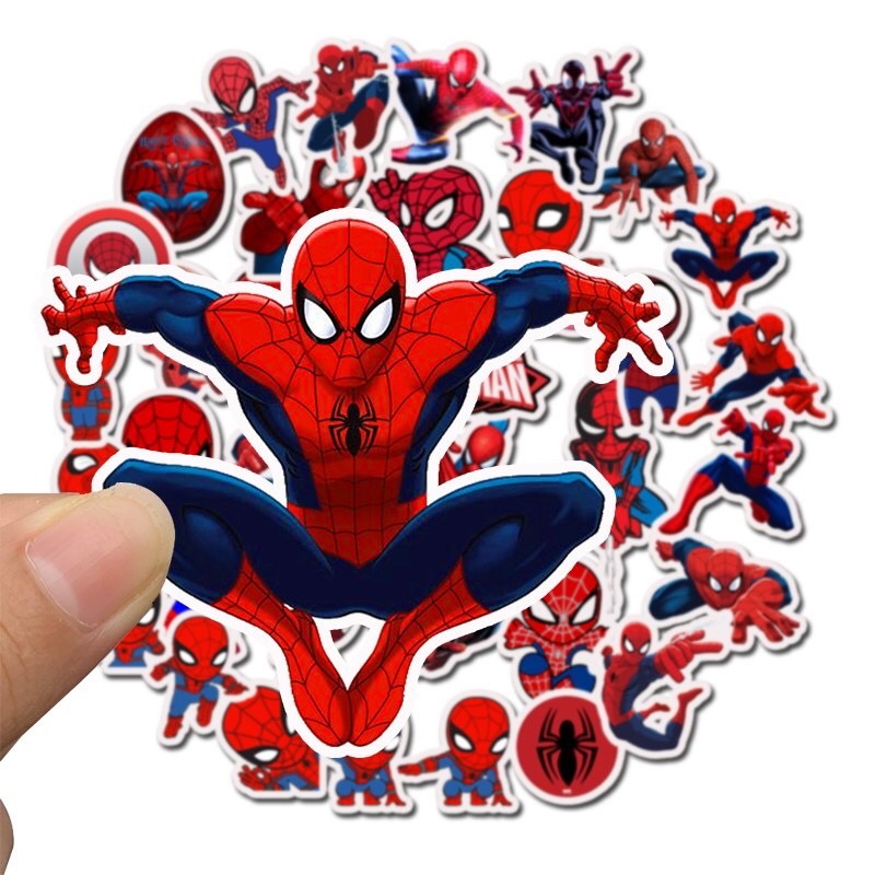 Rinart.vn - Decal ủi nhiệt người nhện spiderman tổng hợp cá tính - Logo Sticker Patch in áo ủi trực tiếp lên vải