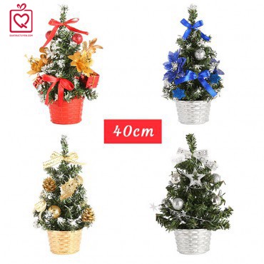 Cây thông Noel giáng sinh mini để bàn cao 20-40cm gắn phụ kiện trang trí giáng sinh