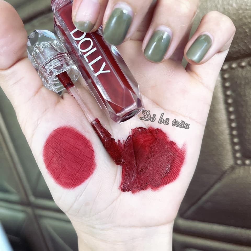 Son Kem Lì DOLLY DIAMOND VELVET Không Chì  Màu Đỏ Bã Trầu