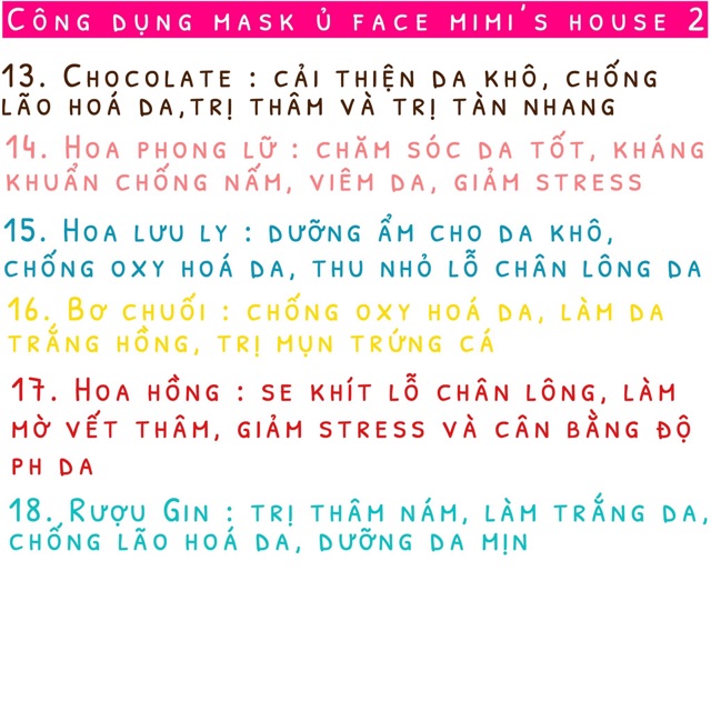 MẶT NẠ MASK TƯƠI Ủ FACE 10K MIMI