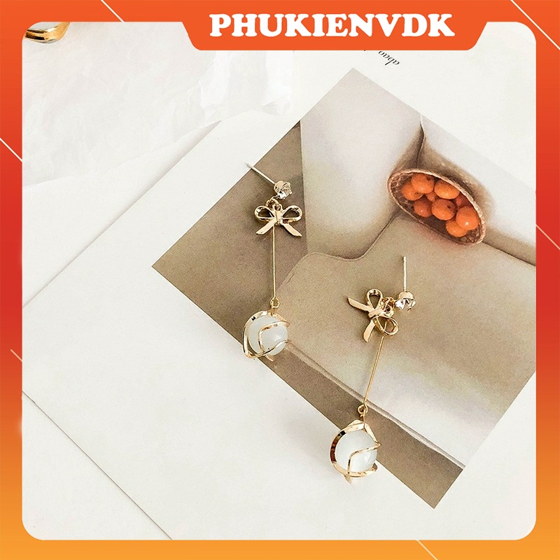 Khuyên tai dáng dài gắn đá lấp lánh MS2888