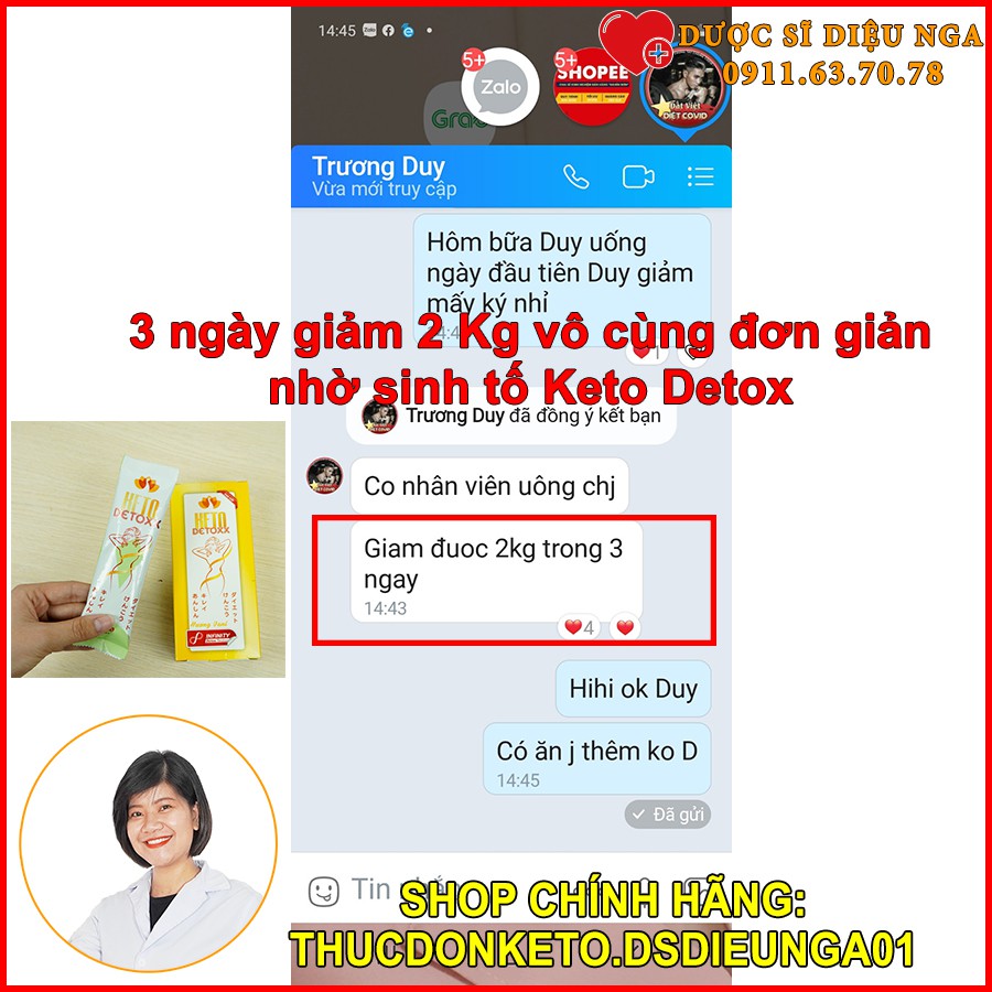Hàng hot -  Combo 3 hộp Keto Detox - Giảm cân Keto CẤP TỐC bằng sinh tố [Chính hãng] (Sinh tố Keto Detoxx) | BigBuy360 - bigbuy360.vn