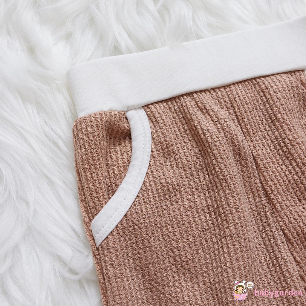 Bộ Áo Thun Tay Dài + Quần Lưng Thun Cho Bé Trai Từ 3-24 Tháng Tuổi