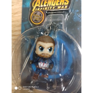 Mô hình, móc khóa Avenger Captain chibi cổ lò xo
