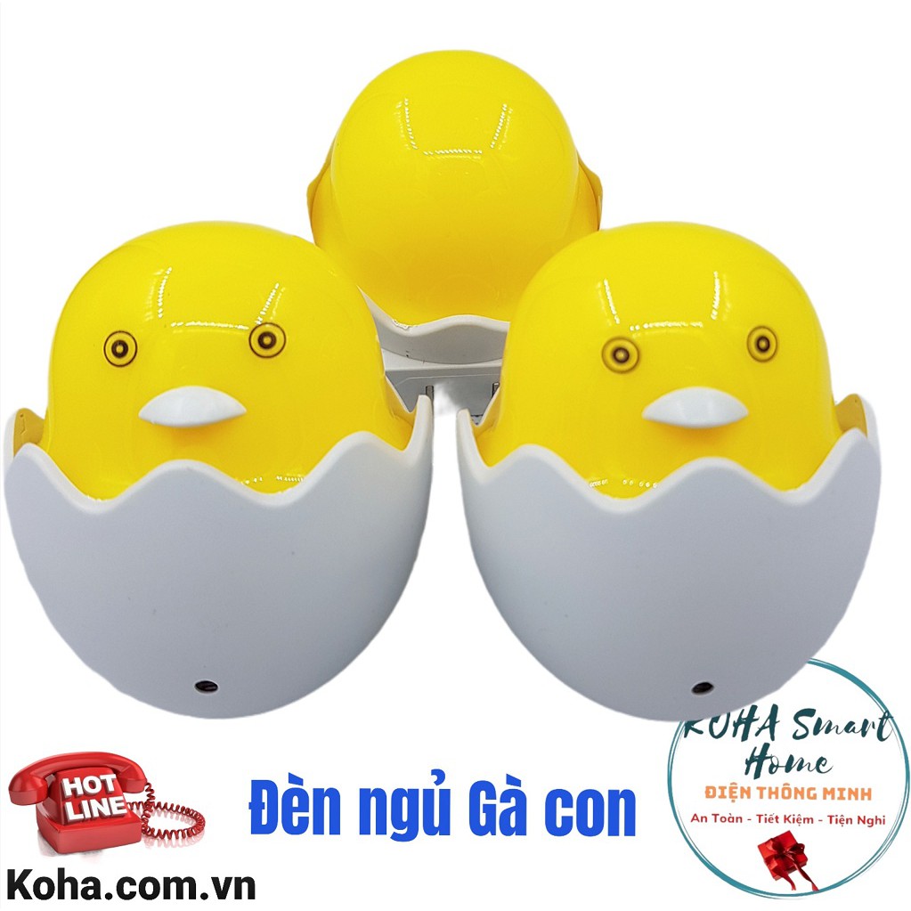 Đèn ngủ cảm ứng ánh sáng hình Gà Con siêu dễ thương tự động bật sáng khi tối chất lượng cao