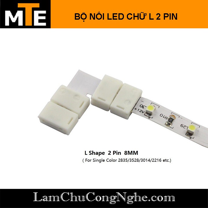 Bộ nối Led CHỮ L loại 10mm 2PIN, 3PIN, 4PIN – Sử dụng cho dây led | WebRaoVat - webraovat.net.vn