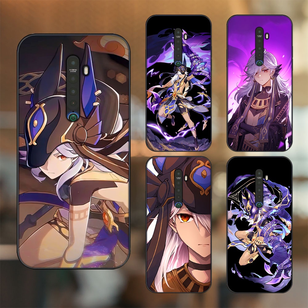 Ốp lưng Oppo Reno 2 viền đen in hình Cyno Genshin Impact