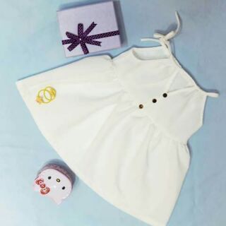Váy dây chất lanh cho bé