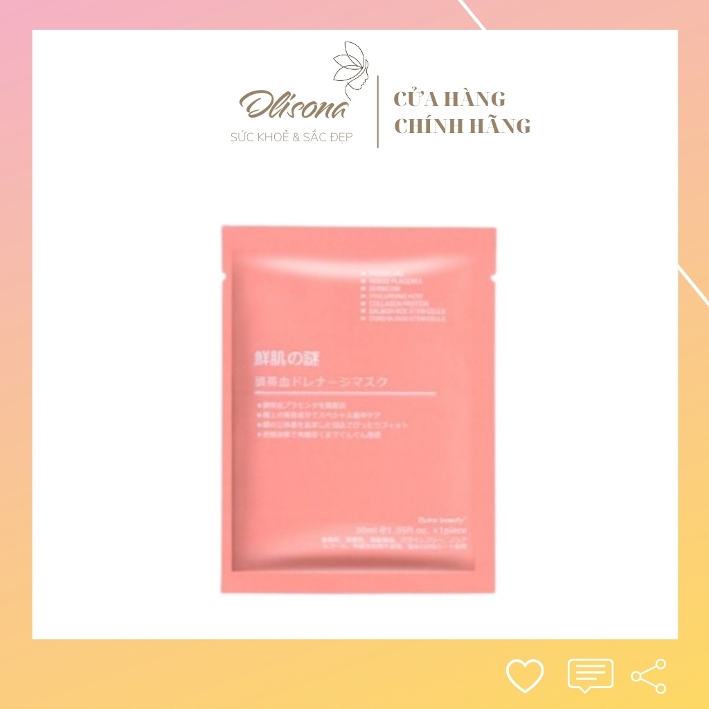 Mặt nạ nhau thai cừu cuống rốn tế bào gốc Nhật Bản Rwine Beauty dưỡng da, cung cấp độ ẩm, tái tạo collagen