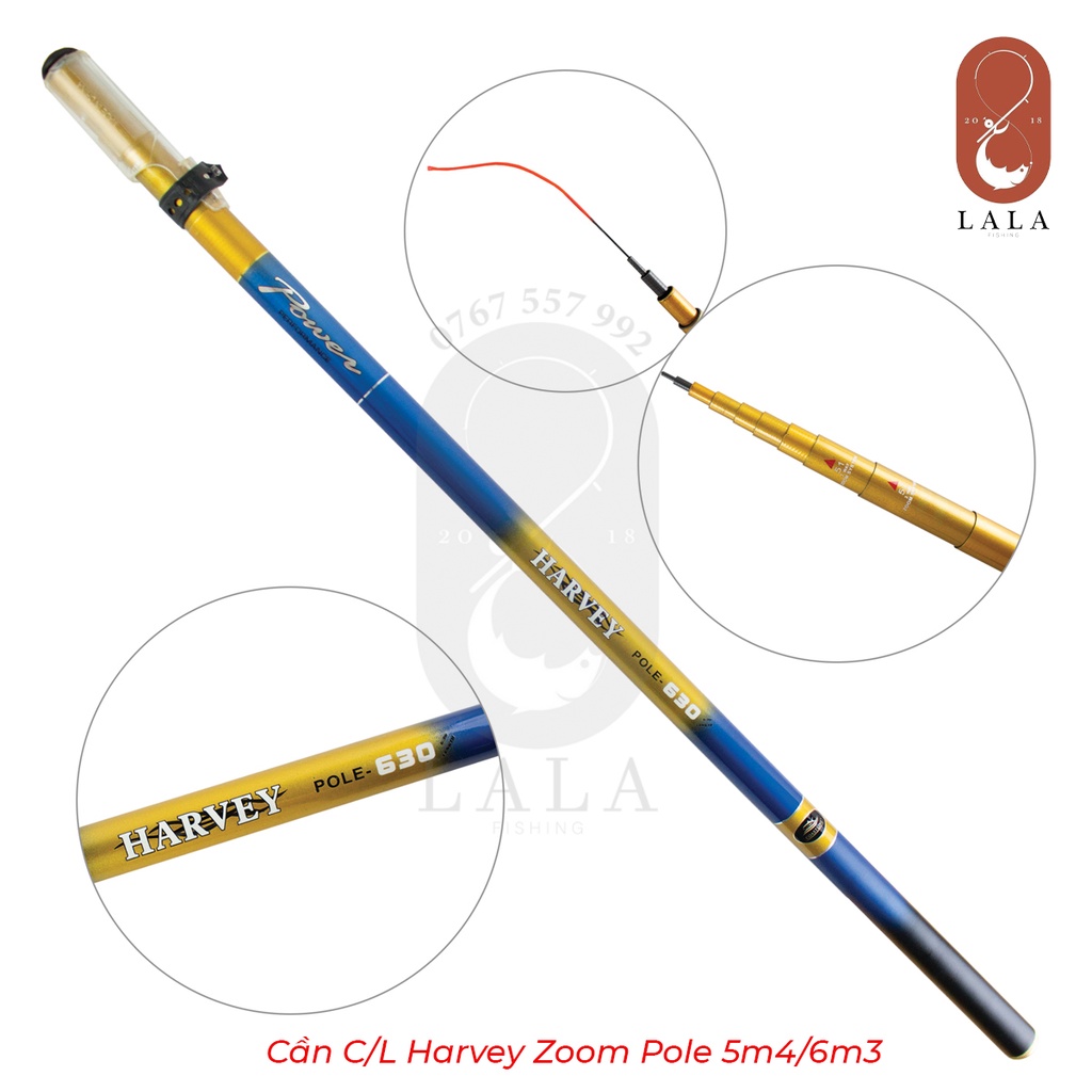 Cần câu cá Coastline Harvey Zoom Pole phiên bản giới hạn, có thể thay đổi độ dài