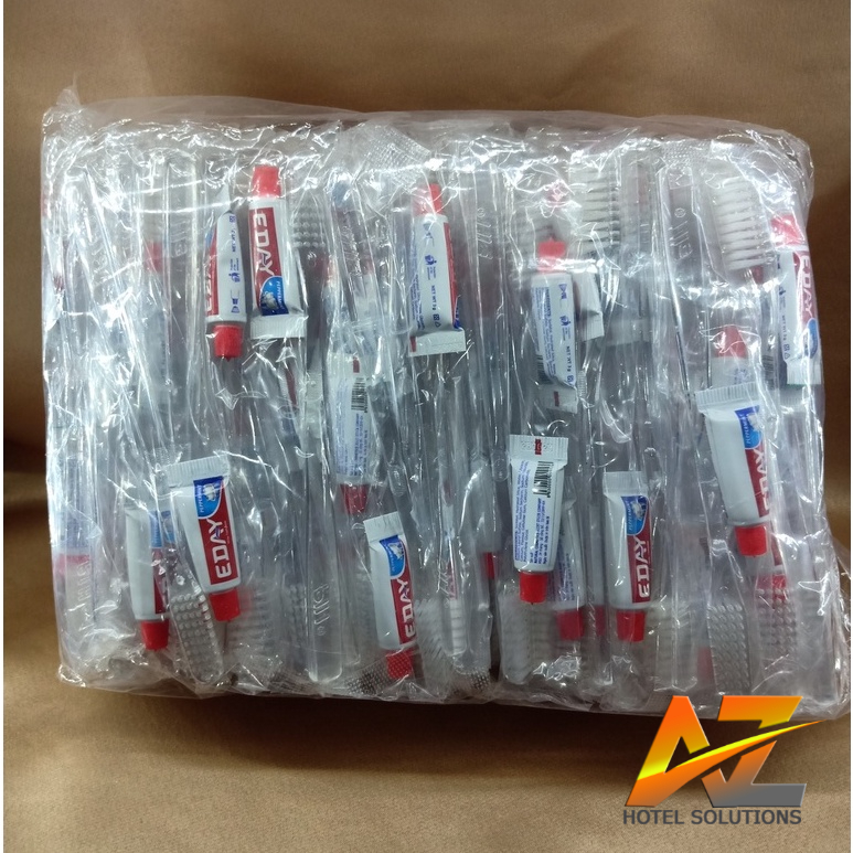 Bàn chải nhà nghỉ khách sạn dùng 1 lần có sẵn kem đánh răng