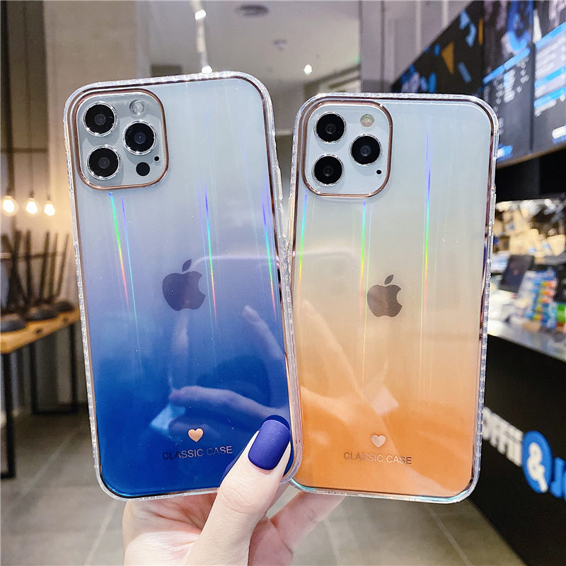 ốp điện thoại Màu Gradient Cho Iphone 12 Pro 11 12 Pro Max Xr Xs Max X 7 8 Plus