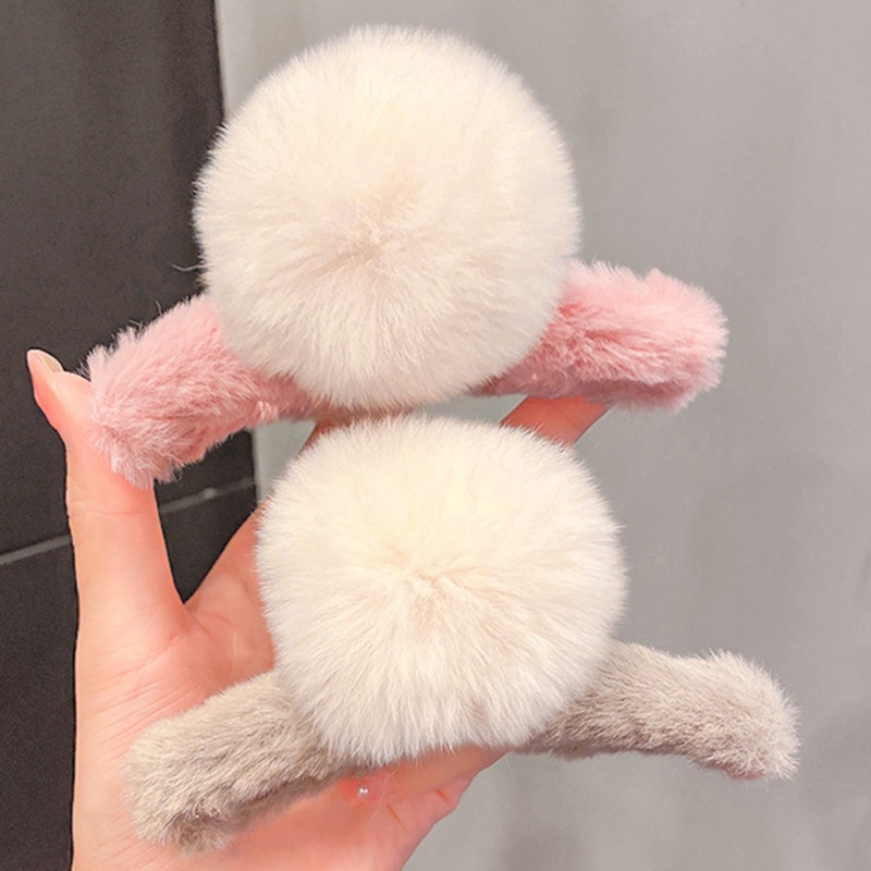 Kẹp Tóc Phối Lông Thời Trang Thu Đông Xinh Xắn Cho Nữ