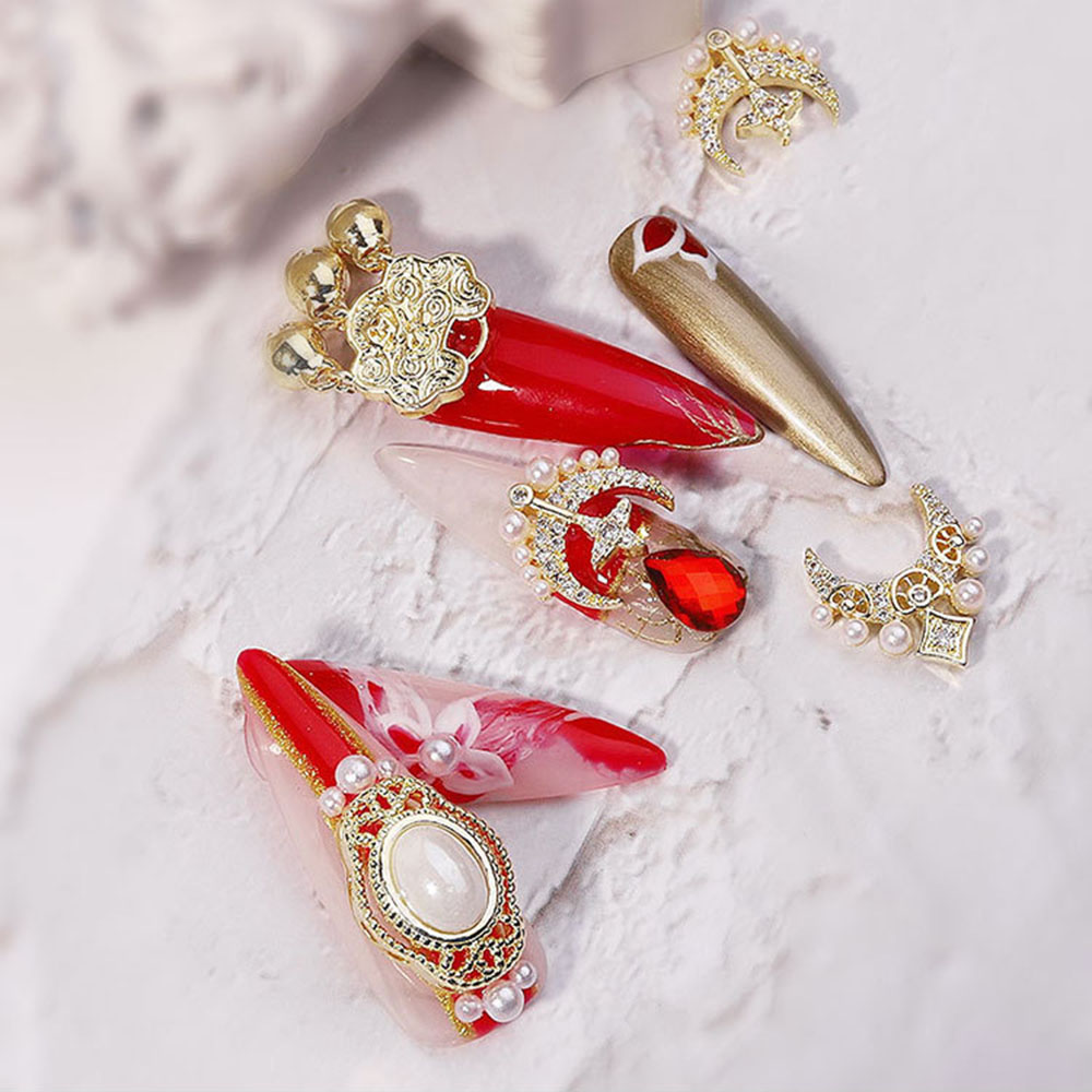 [Hàng mới về] Phụ kiện làm móng 3D đính kim cương trang trí nghệ thuật tự làm