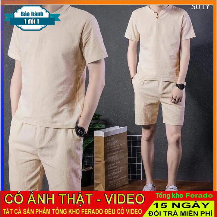 [ xả kho ] PM Bộ đũi nam S01Y phong độ trẻ trung PM Fashion