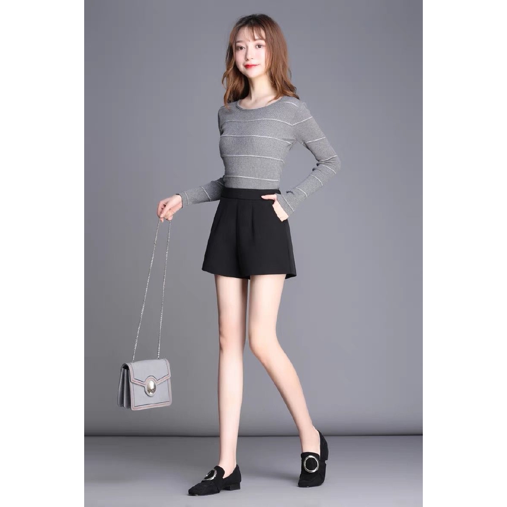 Quần Ống Rộng Lưng Cao Thời Trang Xuân Thu Cho Nữ