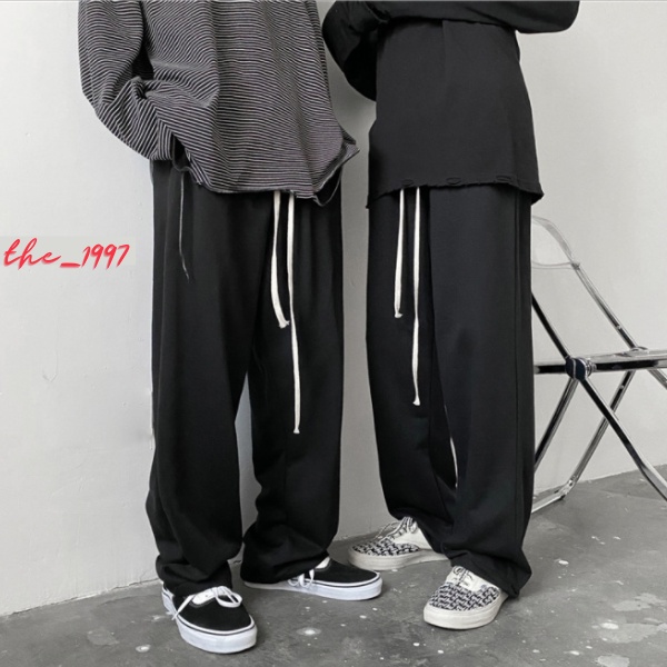 Quần thun ống rộng nam nữ, quần dài ống rộng trơn unisex trẻ trung năng động