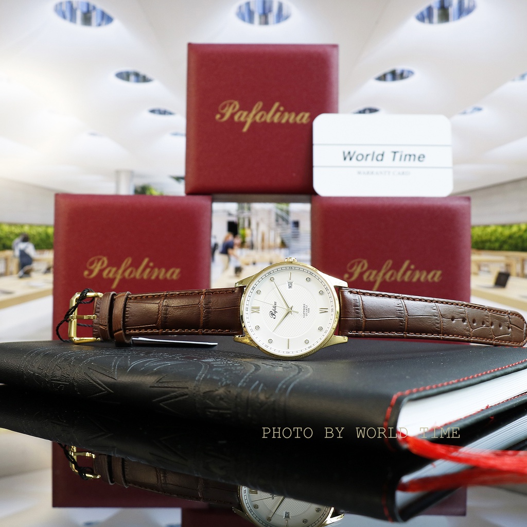 Đồng Hồ Nam Pafolina 5034M dây da Chính Hãng Full Box , Kính Sapphire Chống Xước - Chống Nước 5ATM - Bảo hành 3 năm