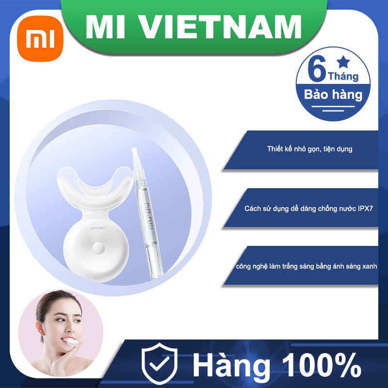 Máy làm trắng răng Xiaomi DR.BEI W7 công nghệ làm trắng sáng bằng ánh sáng xanh BH 6 tháng