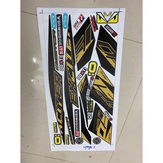 Tem rời Exciter 150 dán xe đen nhám