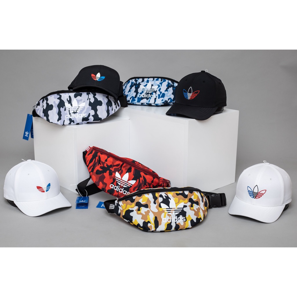 Túi bao tử đeo chéo/đeo hông Adidas rằn ri các màu, tem mác đầy đủ