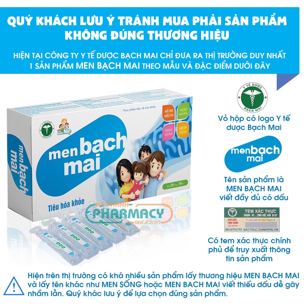 Men bạch mai men sống bạch mai chính hãng vi sinh tiêu hóa cho bé ăn ngon ngủ ngon hết táo bón plus