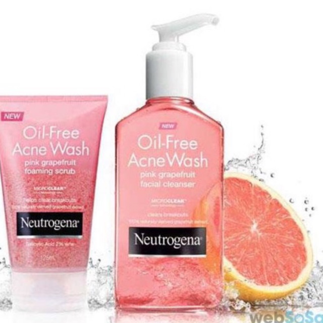 Sữa rửa mặt Neutrogena Oil Free Acne Wash Pink Grapefruit Facial Cleanser 177ml