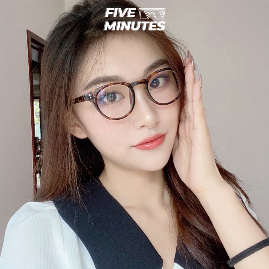 Gọng kính cận nam nữ, chất liệu nhựa tròn dẻo GM Fiveminutes 2129 Unisex Nam nữ