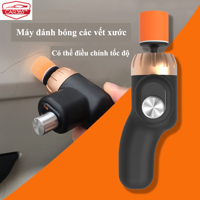 Máy đánh bóng sửa chữa vết xước ô tô - Có thể điều chỉnh tốc độ, 2 đầu đánh bóng đa năng - CAR14