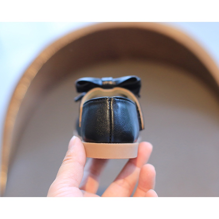 Giày sandal NNJXD đế mềm bằng da màu trơn thời trang xinh xắn cho bé gái