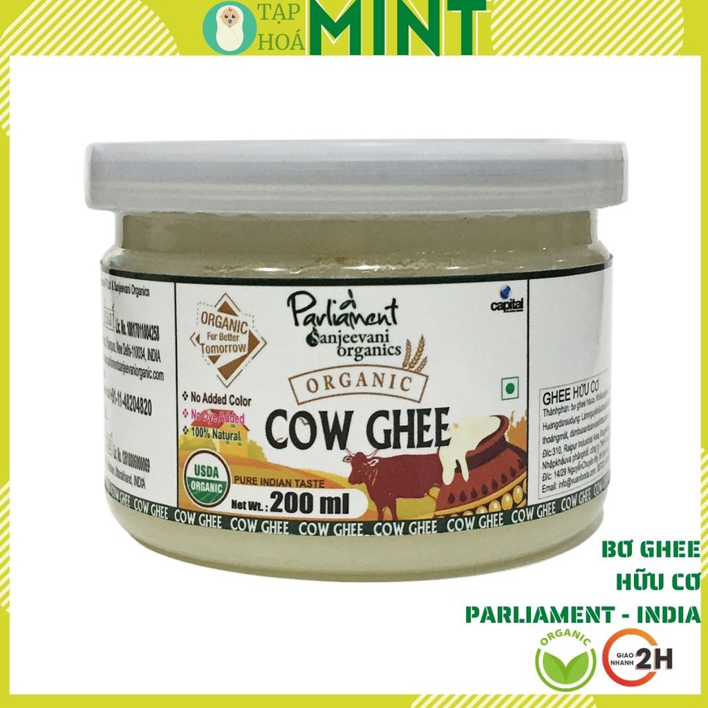 Bơ ghee hữu cơ Parliament 200ml, bơ ăn dặm - Tạp hoá mint