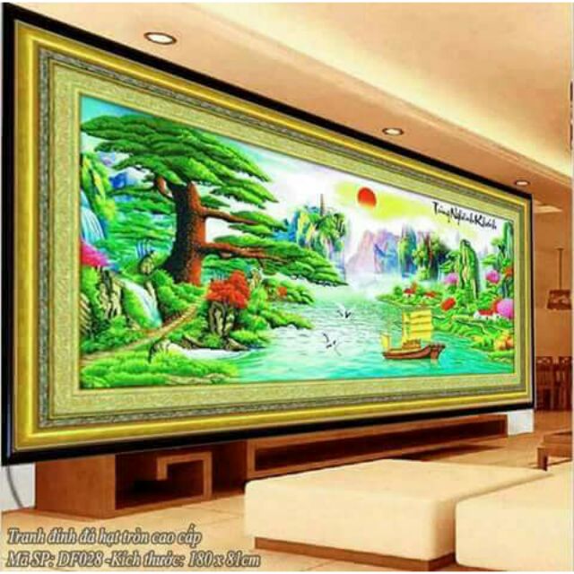 Df028 tranh gắn đá